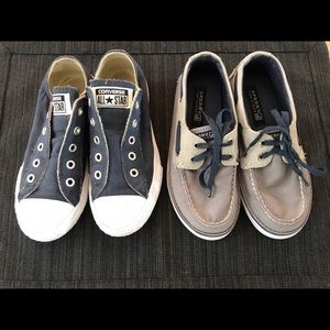 Boys converse and sperry shoes